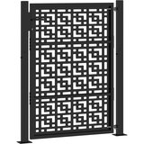  Vrtna vrata crna 100x125 cm čelična križna konstrukcija | shoptok.hr