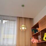  Dečiji luster na sajli STARS 1xE27/15W/230V zelena/bela | Eponuda.com