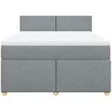  Krevet box spring s madracem svjetlosiva 160x200 cm tkanina | shoptok.hr
