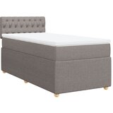 vidaXL Krevet s oprugama i madracem smeđesivi 100 x 200 cm od tkanine | shoptok.hr