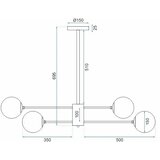Toolight viseća stropna svjetiljka metal industrijski 6-kraki APP262-6C | shoptok.hr