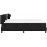  s opruga kutije s uzglavljem Crna 200 x 200 cm Baršun | shoptok.hr