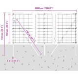 vidaXL Polje ograje 1x50 m Cinkovano jeklo | Shoptok.si