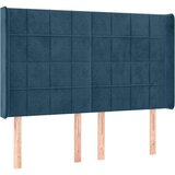  LED uzglavlje tamnoplavo 147x16x118/128 cm baršunasto | shoptok.hr