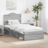  Konstrukcija postelje z vzglavjem Siva Sonoma 100 x 200 cm, (5000102416) | Shoptok.si