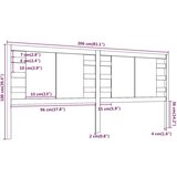  Uzglavlje 206 x 4 x 100 cm od masivne borovine | shoptok.hr
