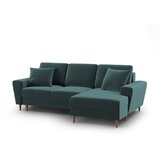 Cosmopolitan Design Petrolej zelena baršunasti sklopiva/s prostorom za odlaganje kutna garnitura (s desnim kutom/s ležaljkom) Kyoto – | shoptok.hr