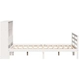 vidaXL Knjižna postelja brez vzmetnice bela 140x200 cm trdna borovina | Shoptok.si
