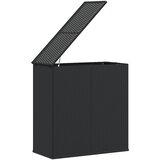 Kutija za vrtne jastuke od PE ratana 100 x 49 x 103,5 cm crna | shoptok.hr