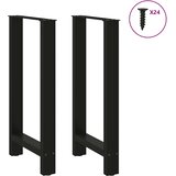  Noge za barski stol Crne 2 kom 50 x (90-91) cm Čelik | shoptok.hr