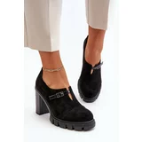 Kesi Women's High Heeled Shoes Black Tauina