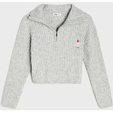 Sinsay Rebrasti half-zip džemper s vezom pudlice | shoptok.hr