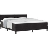vidaXL Box Spring Postelja z Vzmetnico Črna Super King Žamet | Shoptok.si