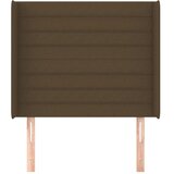  Uzglavlje s ušima tamnosmeđe 93x16x118/128 cm od tkanine | shoptok.hr