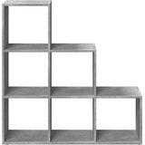 Pregrada regal za knjige 3 razina sivi 99x29x99 cm drveni | shoptok.hr