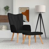  Stolica za opuštanje s osloncem za noge crna od tkanine | shoptok.hr