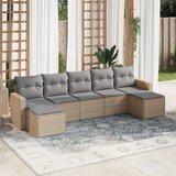 vidaXL 7-dijelni set vrtnih sofa od poliratana s jastucima bež | shoptok.hr