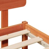  Krevetna konstrukcija s uzglavljem Vosak smeđi 90x200 cm Čvrsto borovo drvo | shoptok.hr