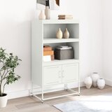  Visoka komoda bijela 68,5 x 38,5 x 123,5 cm čelična | shoptok.hr