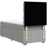 vidaXL Krevet s oprugama i madracem svjetlosivi 100x200 cm od tkanine | shoptok.hr