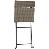  3-dijelni sklopivi bistro set od poliratana sivi | Eponuda.com