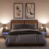  Zidni noćni ormarići s LED svjetlima 2 kom boja hrasta sonome | shoptok.hr