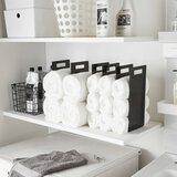 YAMAZAKI Črna kovinska stojala za brisače v kompletu 2 ks Tower – | Shoptok.si