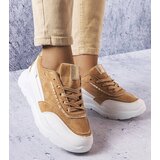 Gemre Beige eco-suede sneakers Dupuis | shoptok.hr