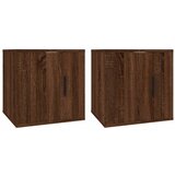 vidaXL Stenska TV omarica 2 kosa rjav hrast 40x34,5x40 cm, (20732812) Cene