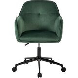 MID.YOU VRTLJIVI STOL kovina, tekstil zelena, črna | Shoptok.si