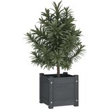  Vrtne sadilice 2 kom sive 31 x 31 x 31 cm od masivne borovine | shoptok.hr