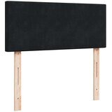  Otomanski krevet madracem i LED crna 120x190 cm baršun | shoptok.hr