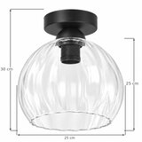 Brilagi LED Stropna svetiljka RETRO GLASS 1xE27/60W/230V pr. 25 cm crna/prozirna | Eponuda.com