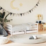  The Living Store Otroški posteljni okvir s predali bel 80x160 cm trdna borovina - Otroški Posteljni Okvir, (21440796) | Shoptok.si
