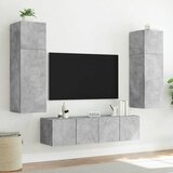  Zidni TV ormarić s LED svjetlima siva boja betona 60x35x41 cm | shoptok.hr