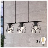 Eglo visilica Mardyke 43644, 3x E27, dužina 77,5 cm, crna i prozirno staklo cijene