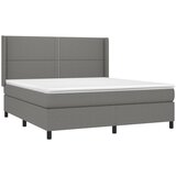  box spring s madracem LED tamnosivi 180x200 cm tkanina | shoptok.hr