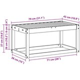  Vanjska klupa Prirodna 79 x 43 x 37 cm Čvrsto drvo akacije - Prirodna 80 cm Otvoreno područje nogu | shoptok.hr