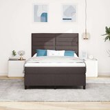  Postelja s škatasto vzmetjo z vzmetnico temno rjava 140x200 cm tkanina, (22083385) | Shoptok.si