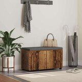  Klupa za hodnik s jastukom s vratima Staro drvo 80 x 38 x 46 cm | shoptok.hr