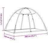  Komarnik Mongolia s vratima 220 mrežasti crni 200x120x130 cm | shoptok.hr