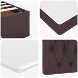  Okvir kreveta s madracima tamnosmeđi 200x200cm tkanine | shoptok.hr