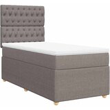  Krevet s oprugama i madracem smeđesivi 100 x 200 cm od tkanine | shoptok.hr