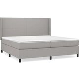  S oprugama i madracem svjetlosivi 200 x 200cm od tkanine | shoptok.hr