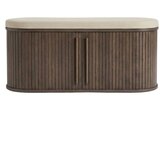Unique Furniture Oblazinjena klop v temni naravni barvi Meta – | Shoptok.si