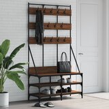  Stalak za odjeću i cipele smeđa boja hrasta 100x40x184 cm | shoptok.hr