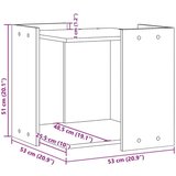 vidaXL Omara za mačje stranišče siva sonoma 53x53x51 cm inženirski les | Shoptok.si