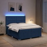  LED okvir za krevet s madracem Plava 200 x 200 cm Tkanina | shoptok.hr