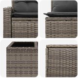  Set sofe 6 kom. Siva i tamno siva Poli Rattan i čelik | shoptok.hr
