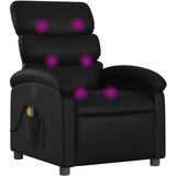 Maison Chic masažni naslanjač - Relax naslanjač črno umetno usnje, (22134857) | Shoptok.si